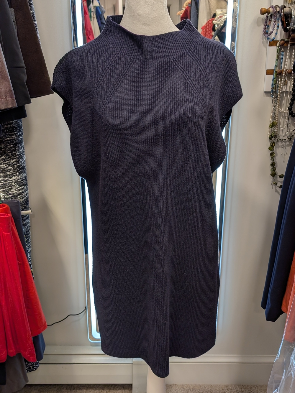 Banana Republic Navy Sleeveless Knit Midi Dress